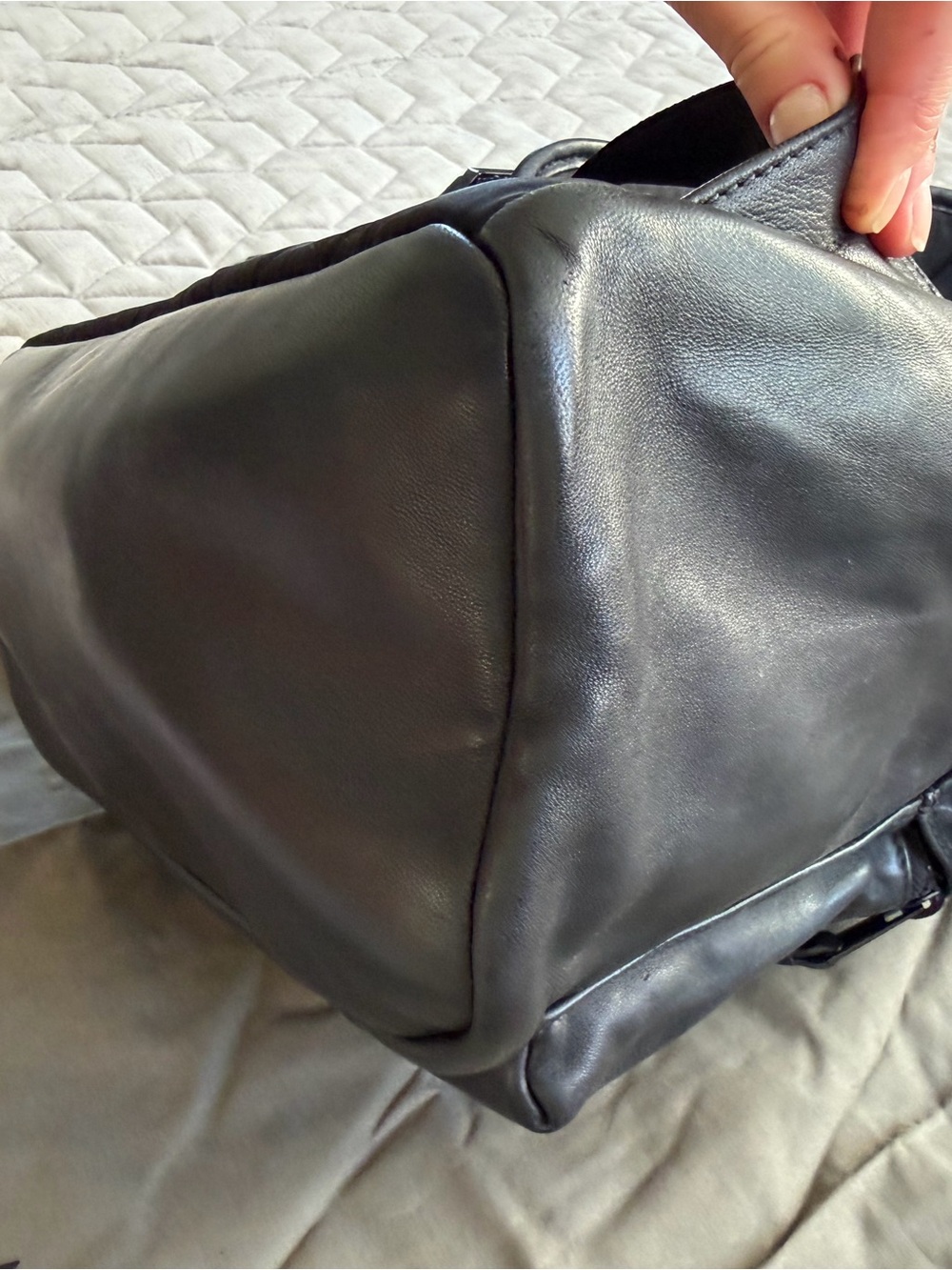 AllSaints Black Sheep Leather Backpack Men’s Laptop Travel Bag - Picture 5 of 5